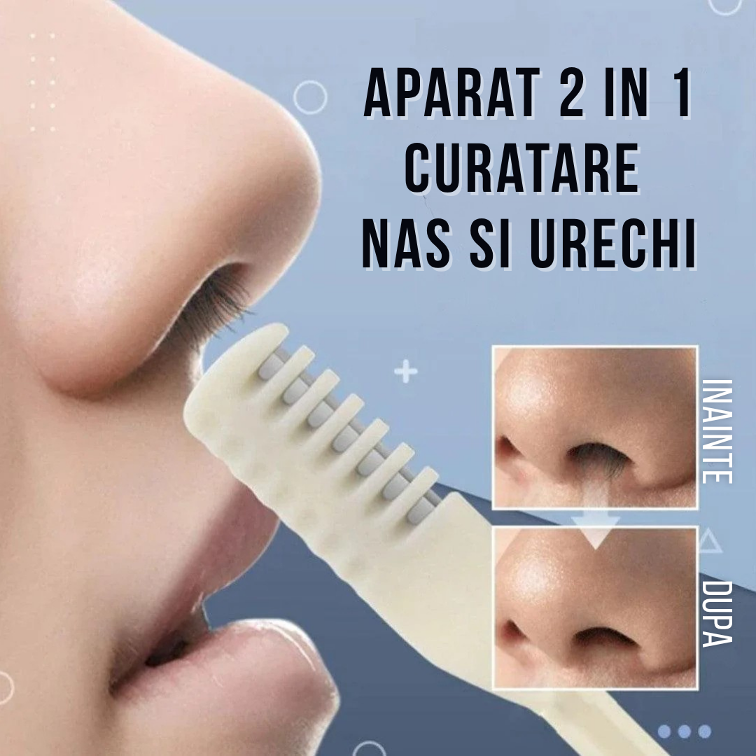 Aparat 2 in 1 pentru curatarea nasului si urechilor – set 3 bucati
