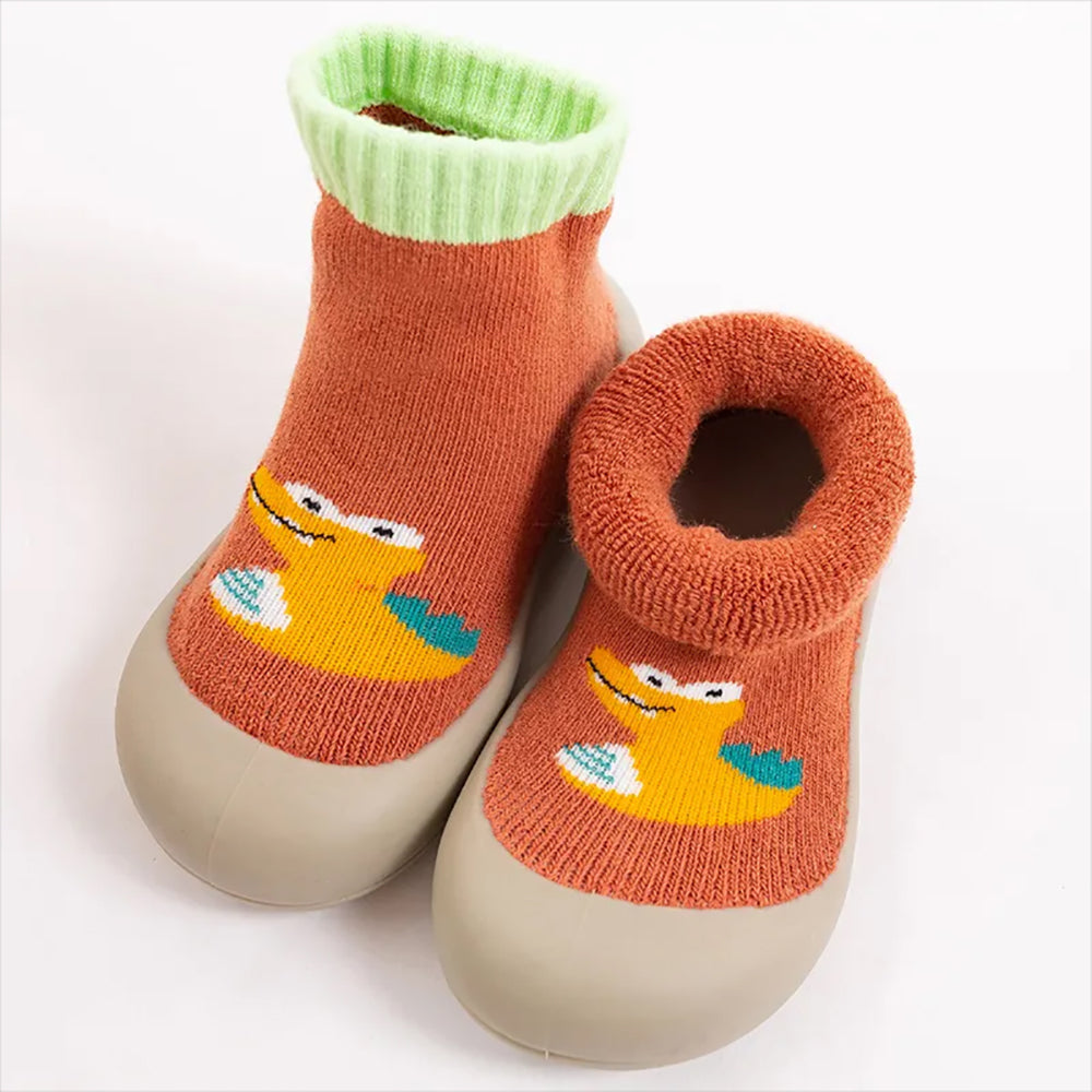 👣 Papucei cu talpa aderenta Dino