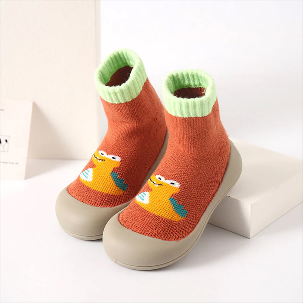 👣 Papucei cu talpa aderenta Dino
