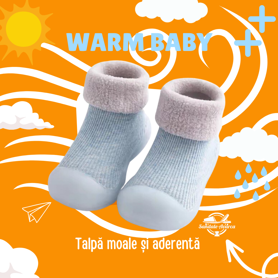 👣 Papucei cu talpa aderenta WarmBaby