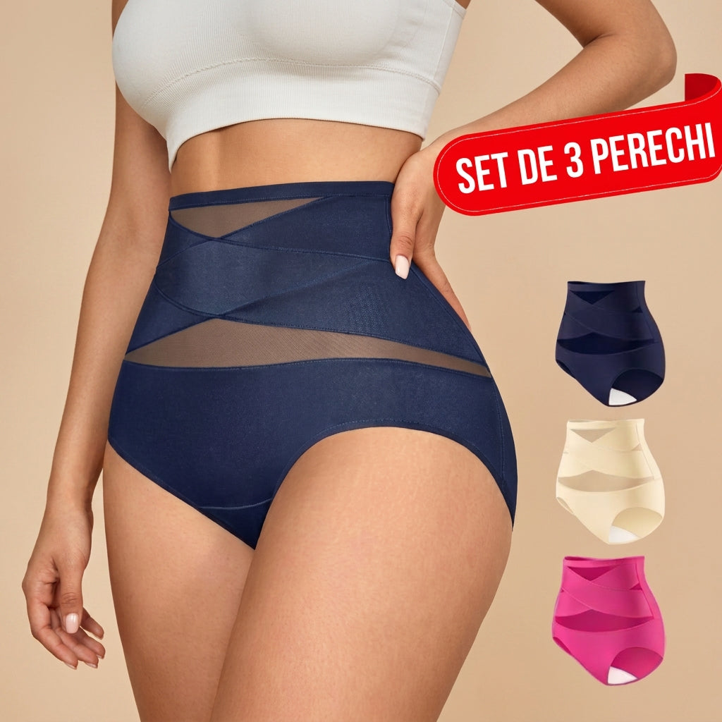 Chiloti Modelatori cu talie inalta (SET 3 BUCATI)