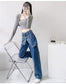 Blugi cu efect de buzunare duble DAFY