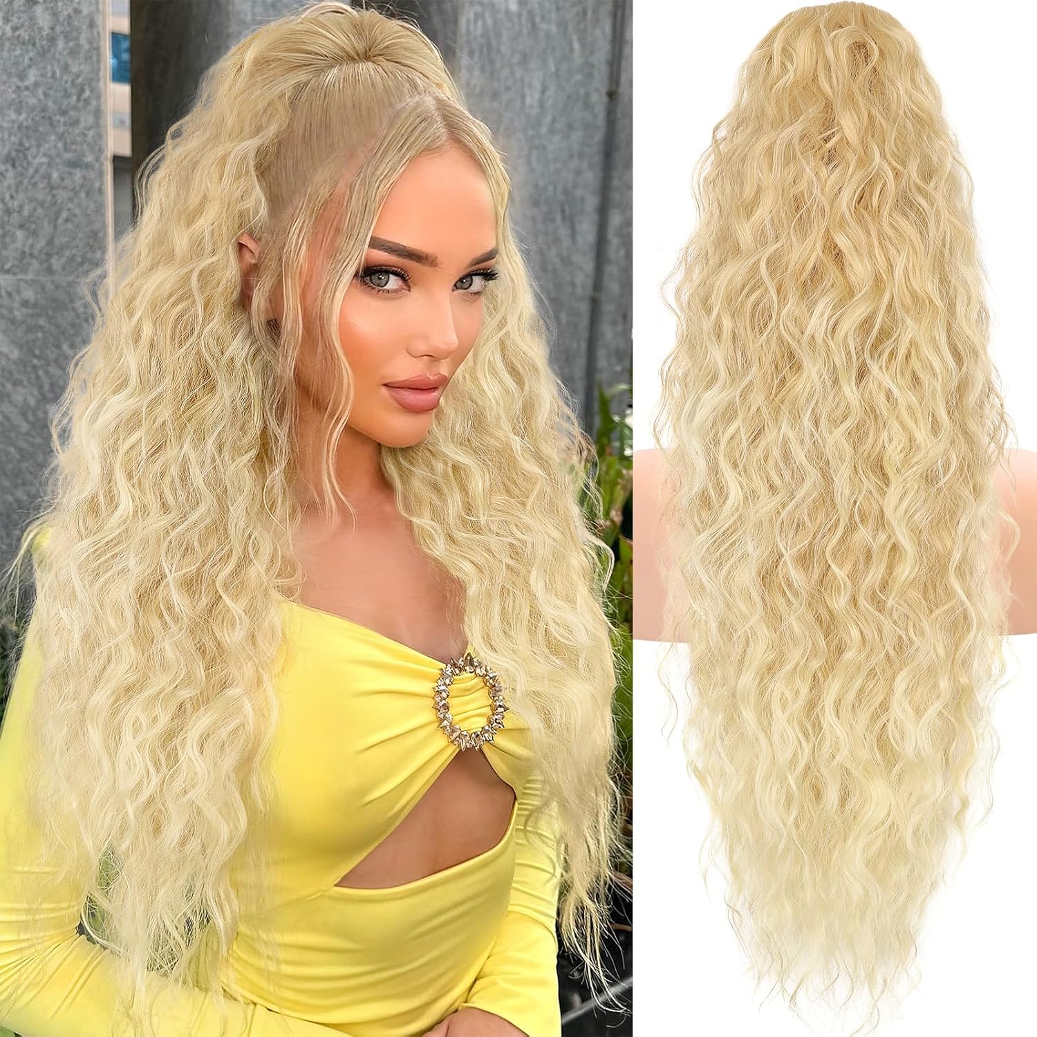 Extensie par cret 80 cm Afro® – prindere cu cleste