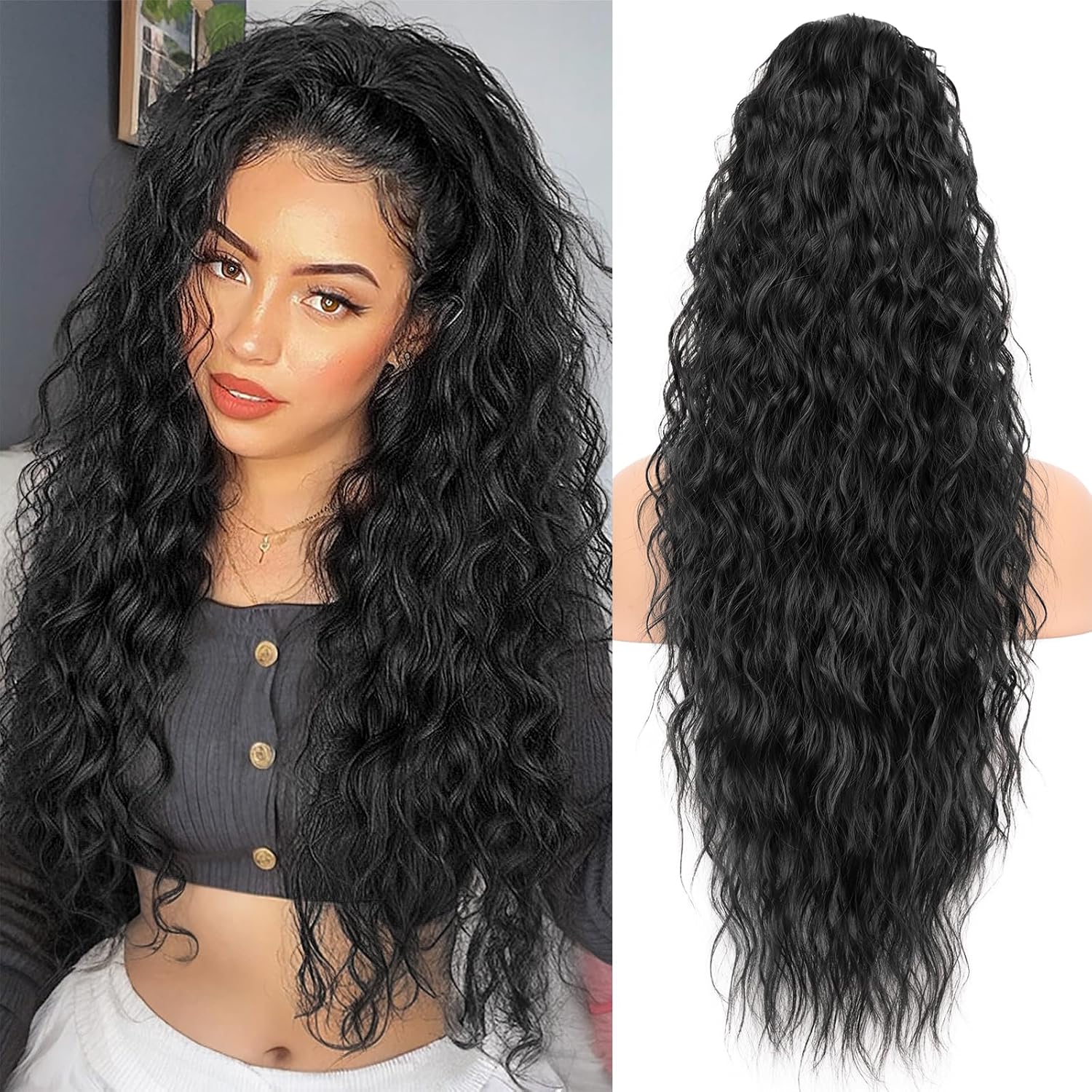 Extensie par cret 80 cm Afro® – prindere cu cleste