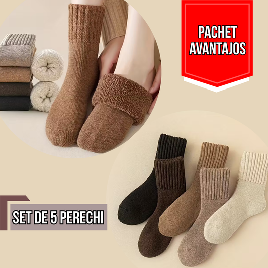Set de 5 perechi sosete lana